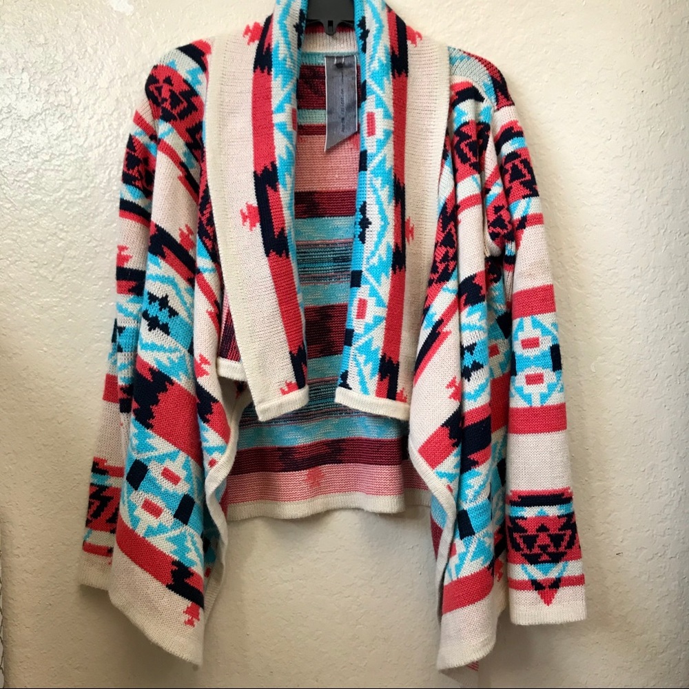 Moon Collection Multicolor Aztec Cardigan